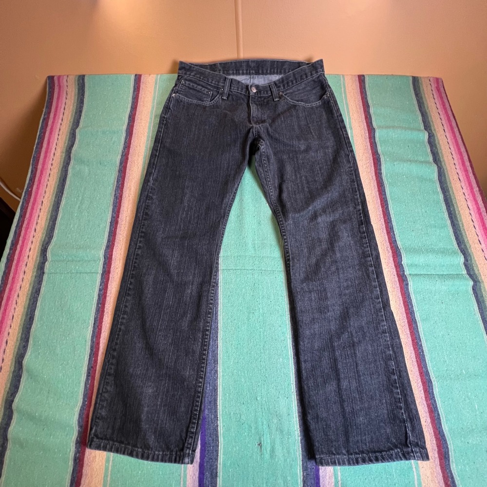 Levis 514 Jeans Mens 34x30 Black Straight Fit Cotton Denim Pants
